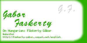 gabor faskerty business card