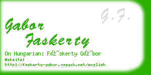 gabor faskerty business card